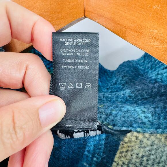 Ali Miles Abstract Print Button Front Bell Sleeve Jacket Boho Artsy Coat Size 2X - Picture 5 of 7